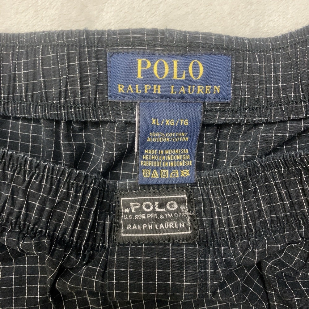 Polo Ralph Lauren Mens Large Plaid Pajama Pants Pockets Lounge‎ Sleepwear Cotton